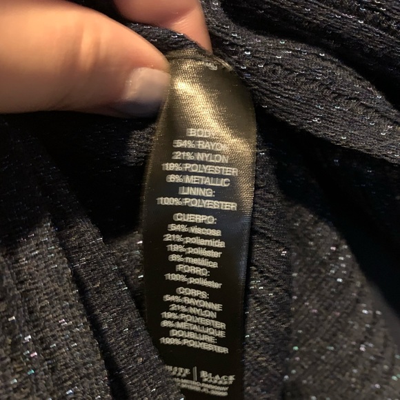 NWT WHBM Asymmetric Drape Sleeve Shimmer Sweater - Picture 6 of 7